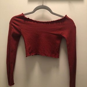 Free people long sleeve crop top
